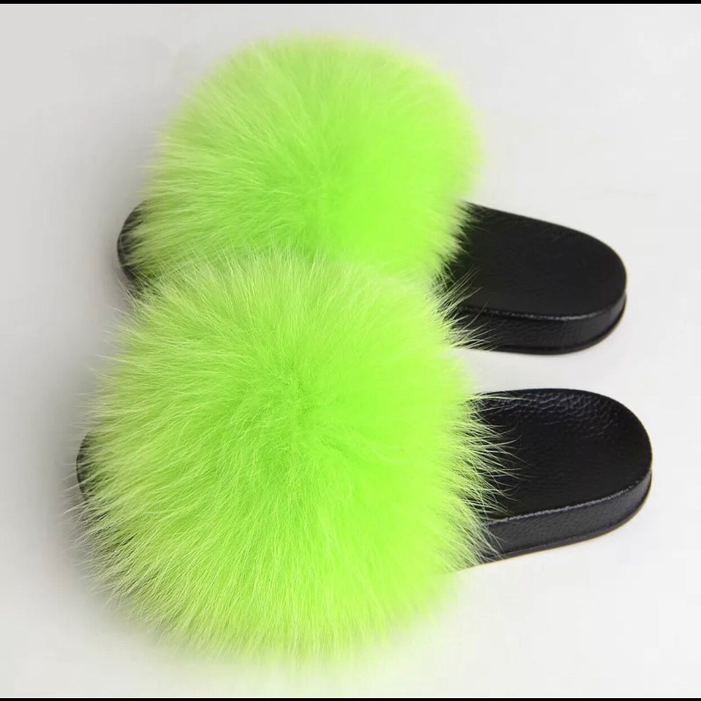 Lime green slides